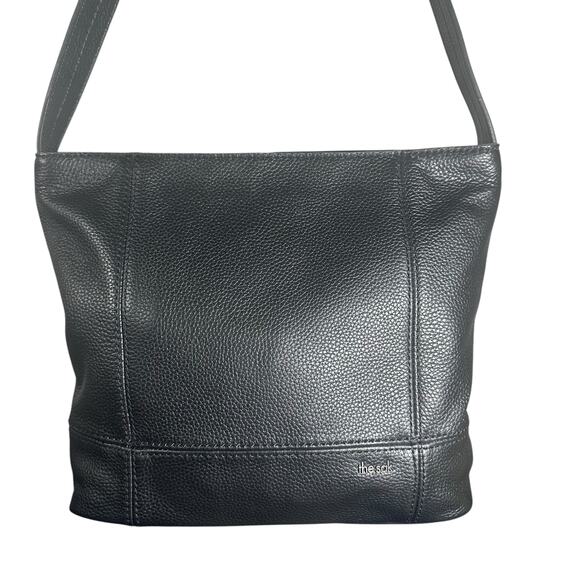 The Sak Black Leather Shoulder Bag Slouchy Soft Pebbled Everyday Purse - Picture 2 of 11